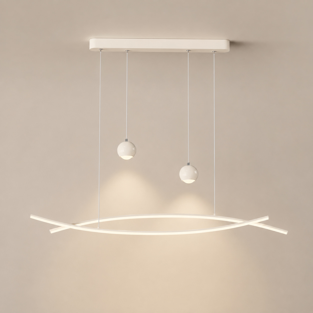 Crescent Double Line Chandelier