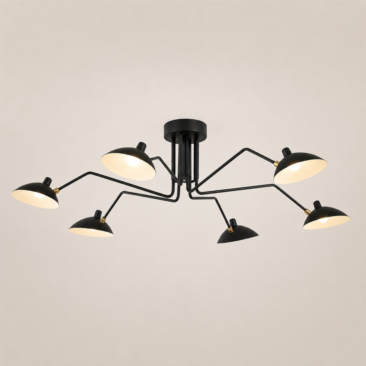 Industrial Bent Arm Ceiling Light