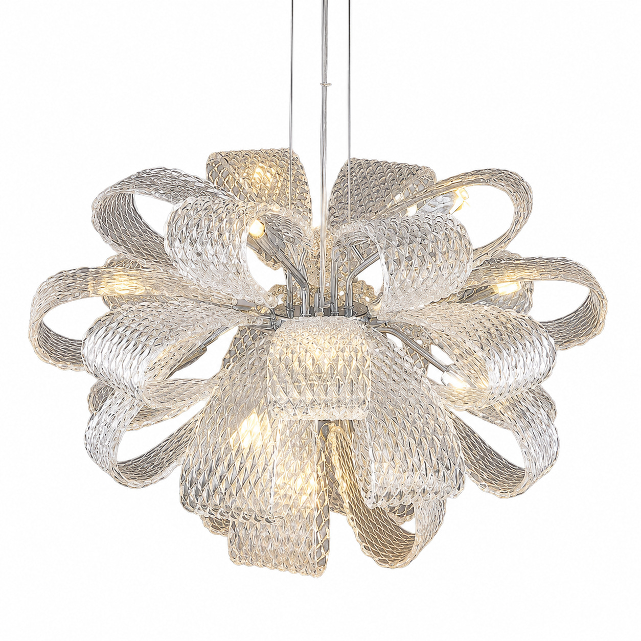 Diamond Cut Petal Crystal Chandelier
