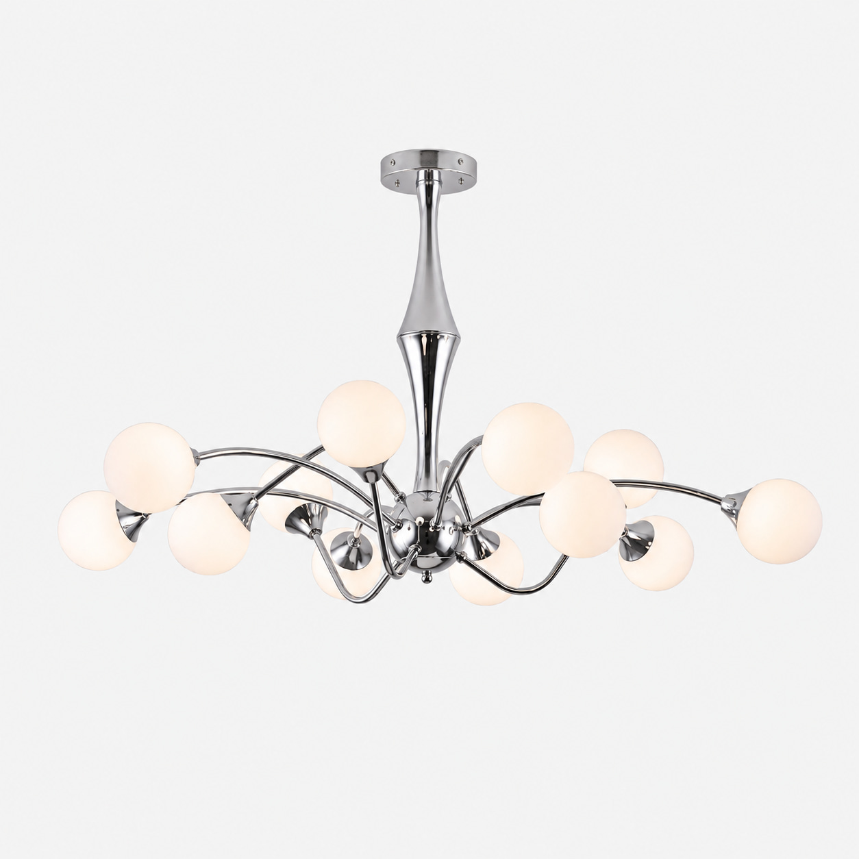 Chrome Globe Molecular Chandelier