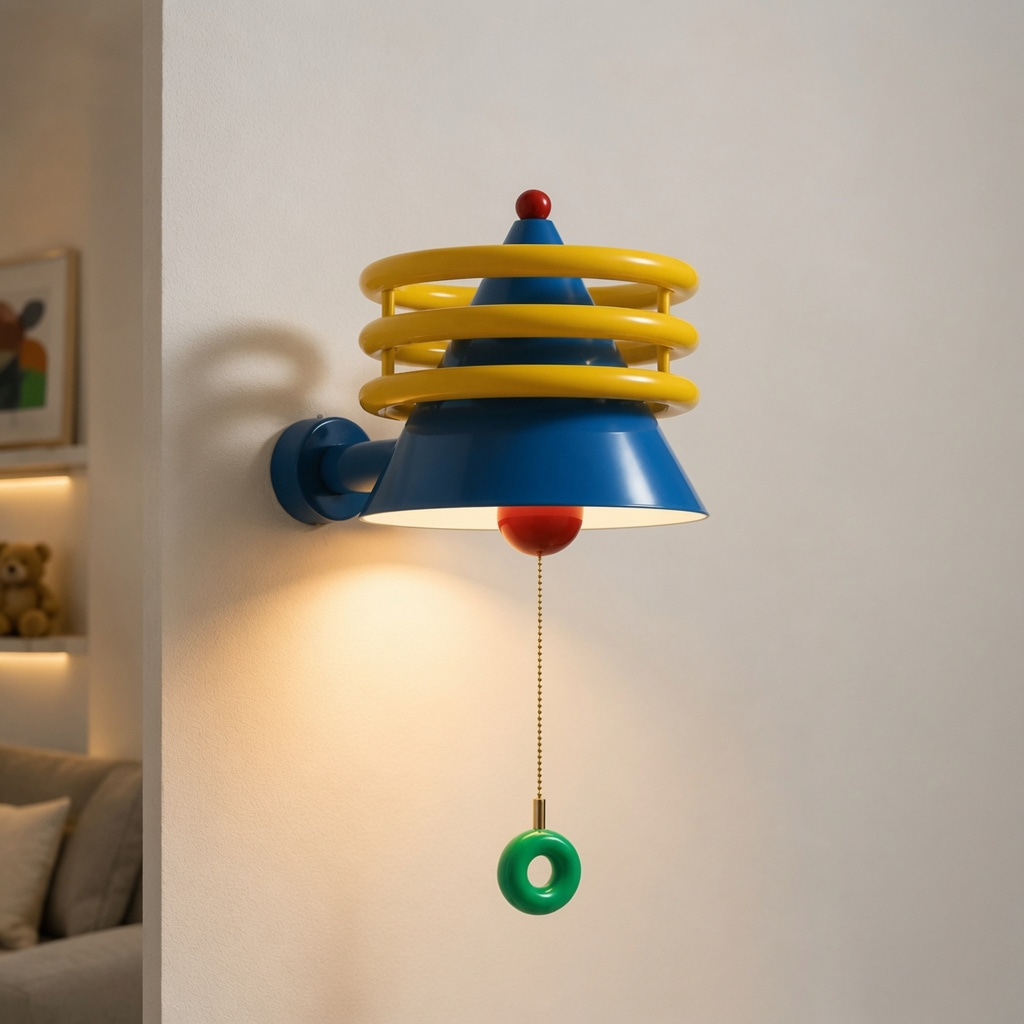 Memphis Playful Pull Cord Wall Sconce