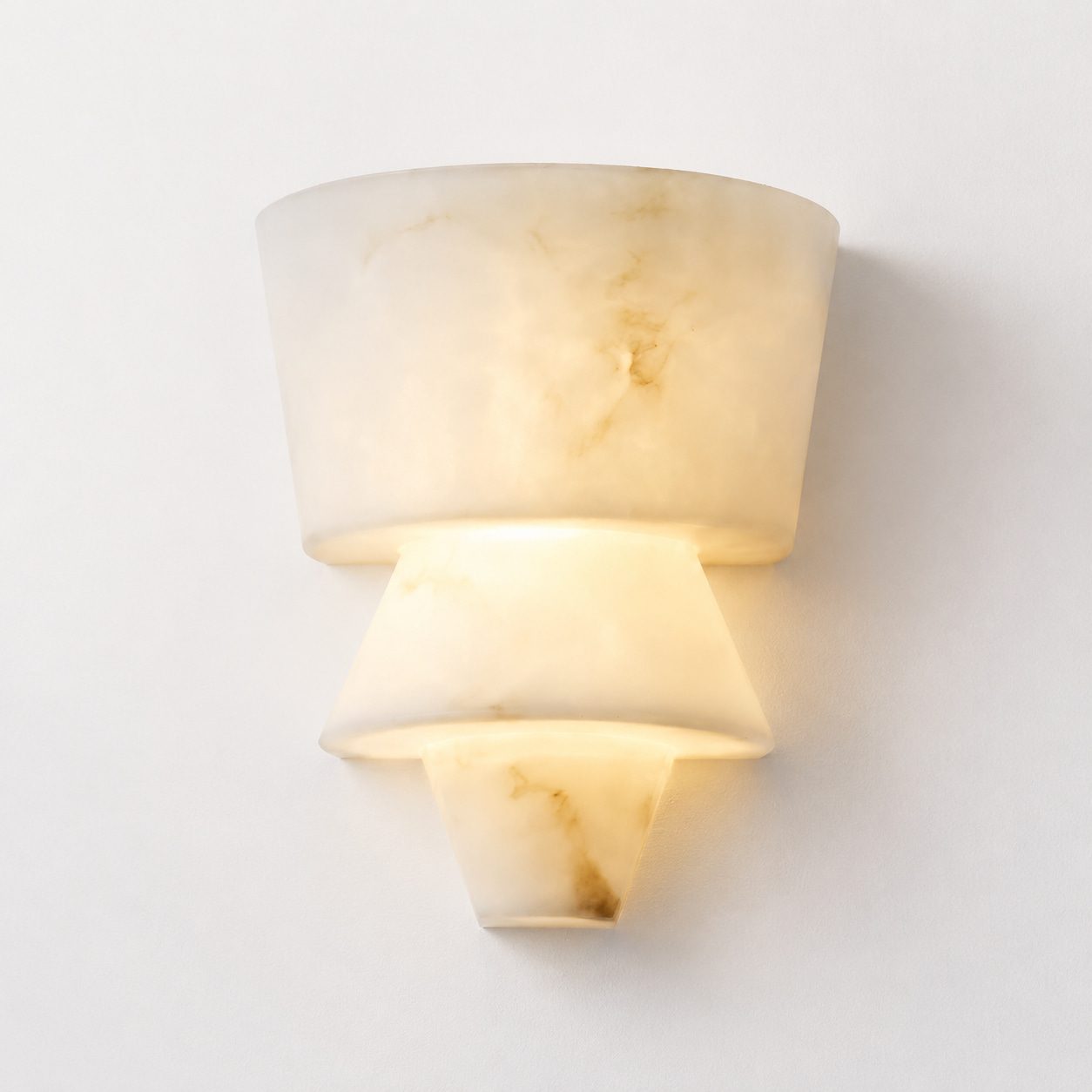 Tiered Alabaster Wall Sconce