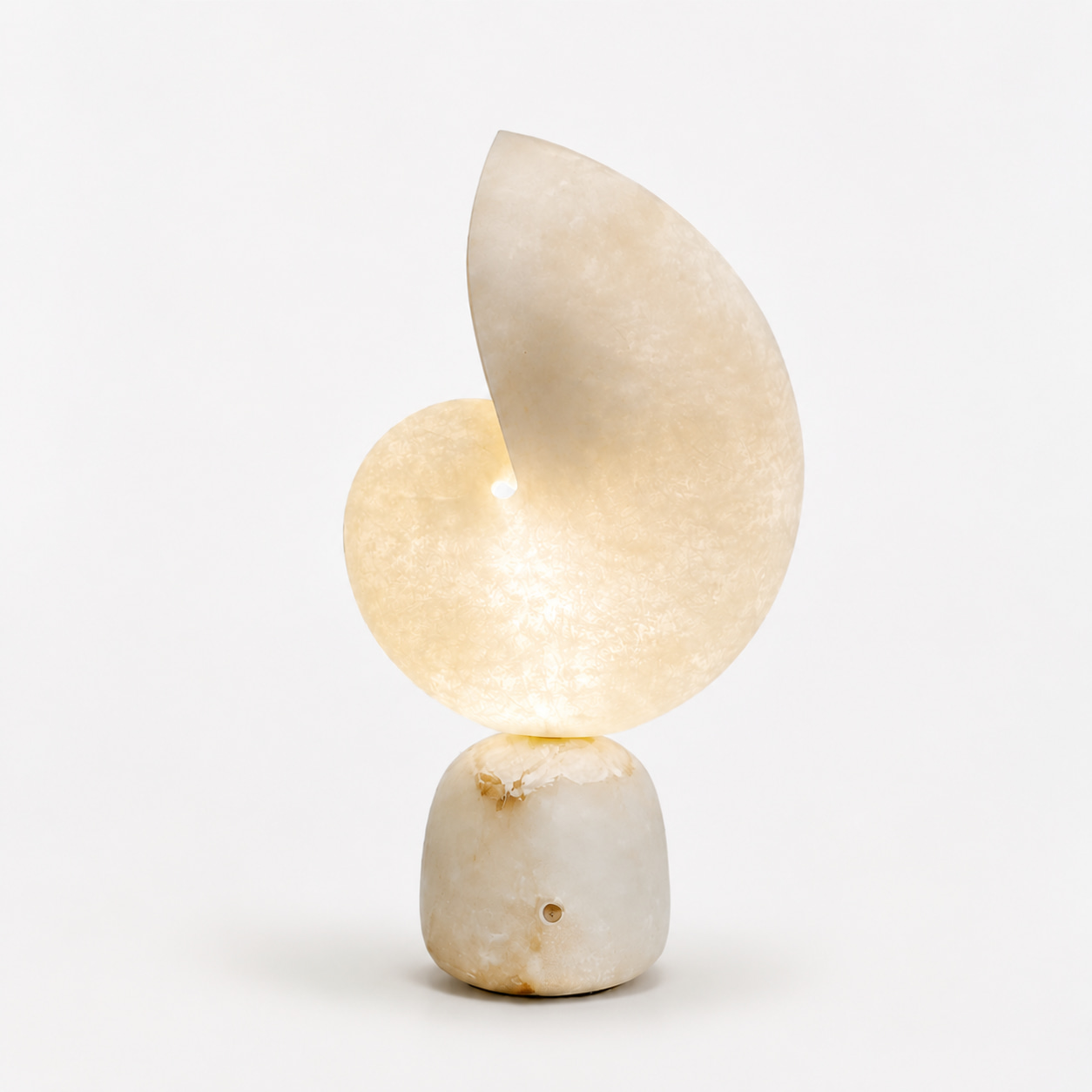 Spiral Alabaster Art Table Lamp