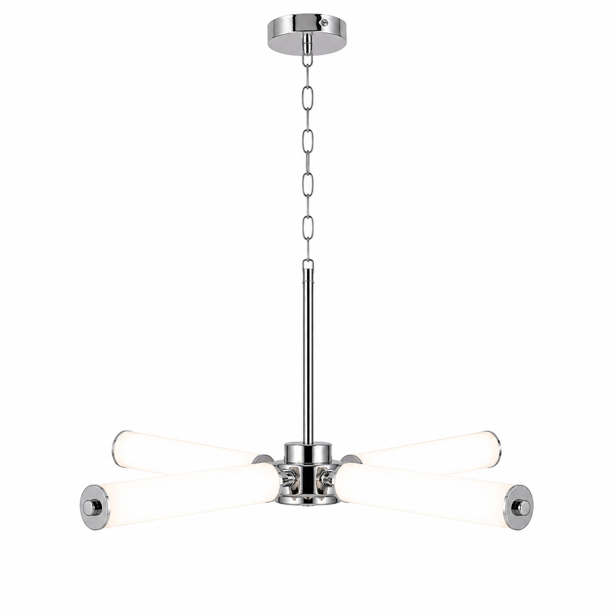 Cross Tube Chrome Chandelier