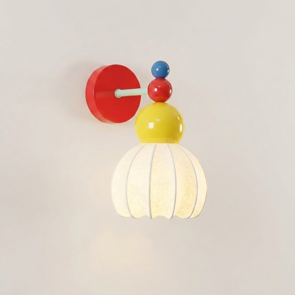 Colorful Bead Pumpkin Wall Sconce