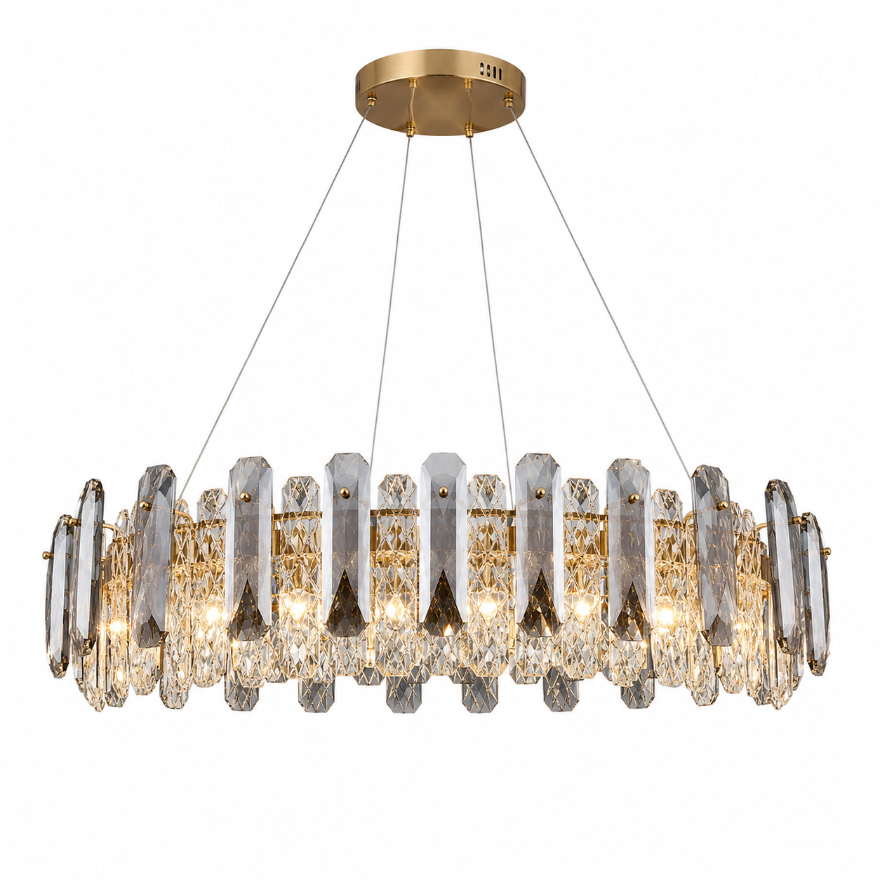 Elongated Crystal Oval Chandelier