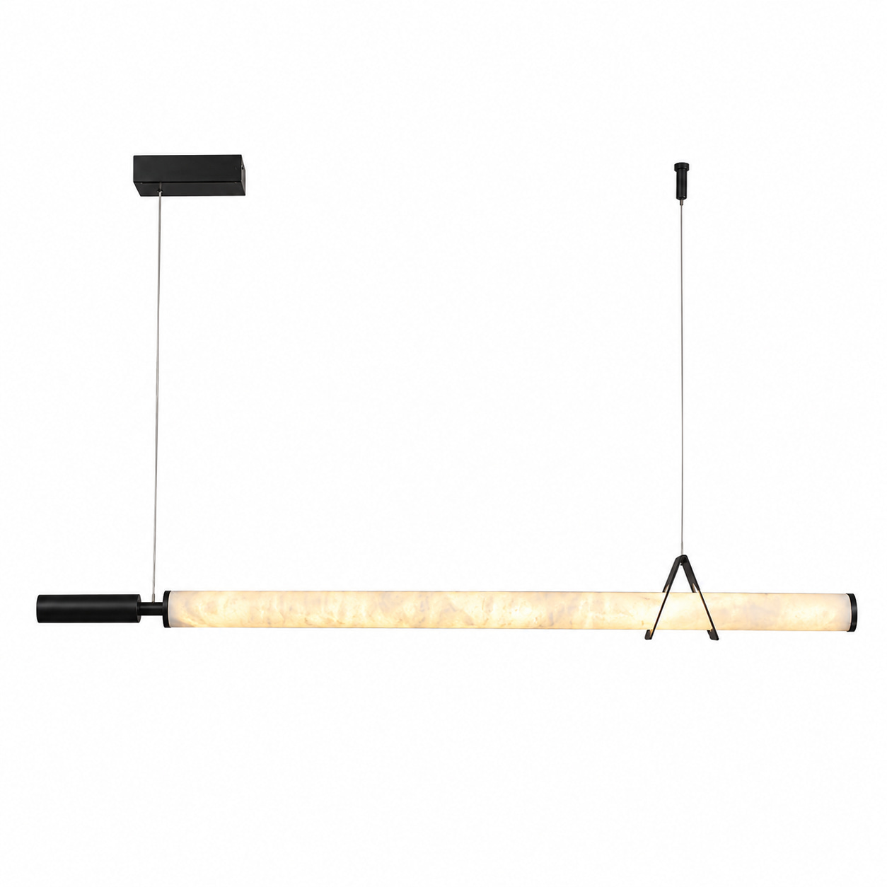 Stone-Pattern Linear Pendant Light