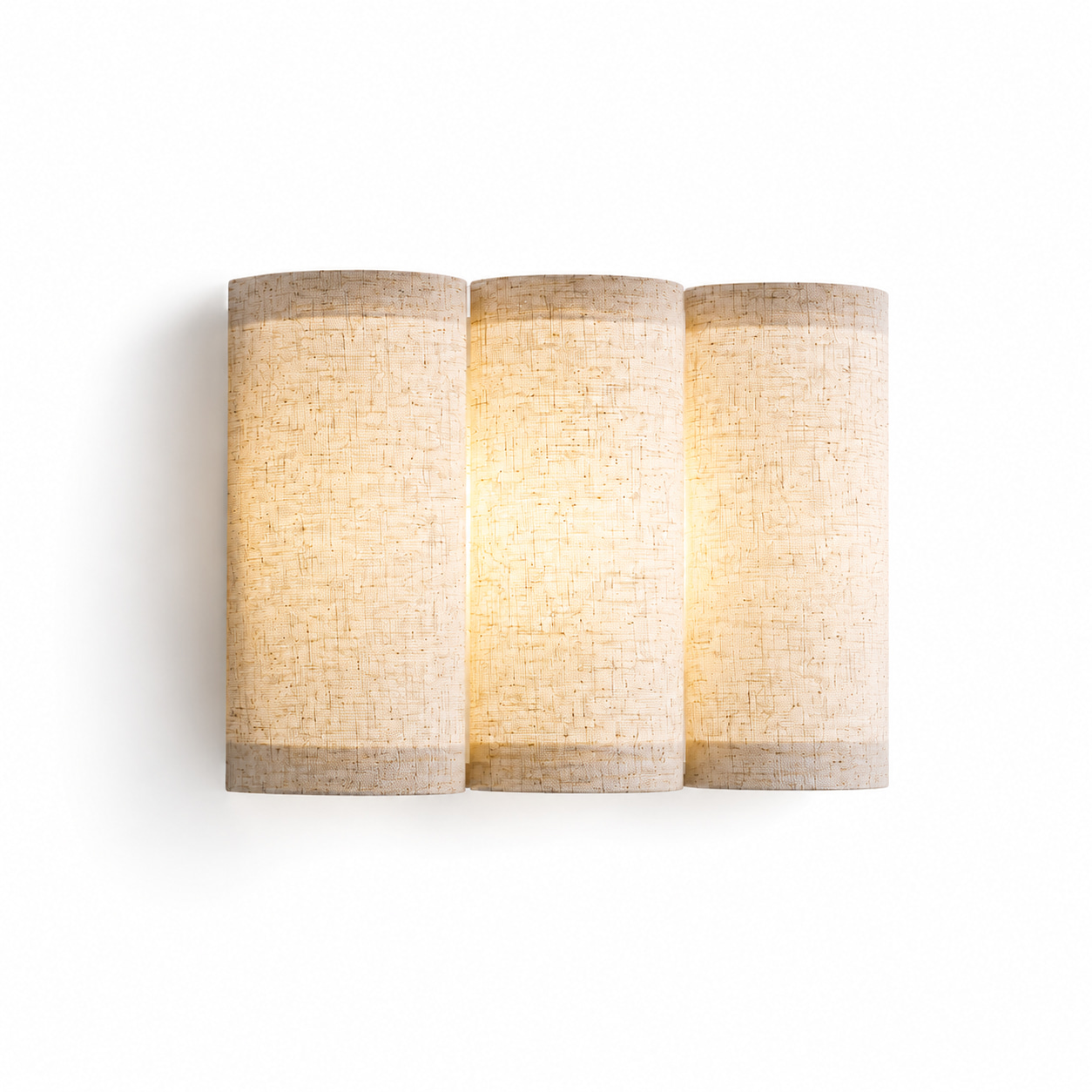Triple Textured Cylinder Wall Sconce