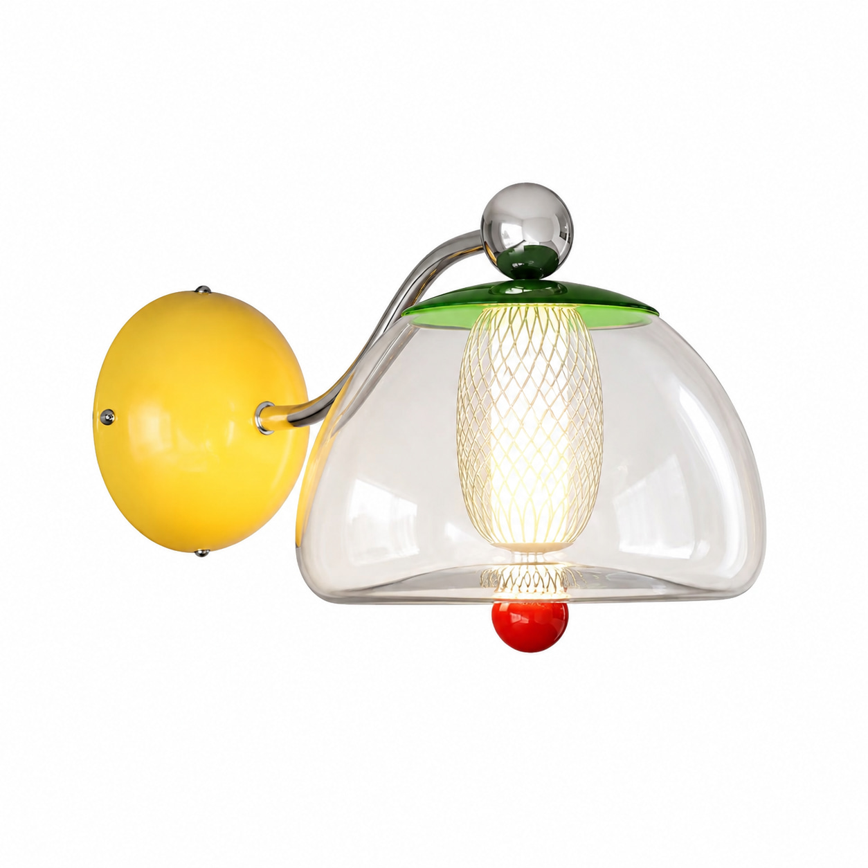 Color Accent Glass Wall Sconce