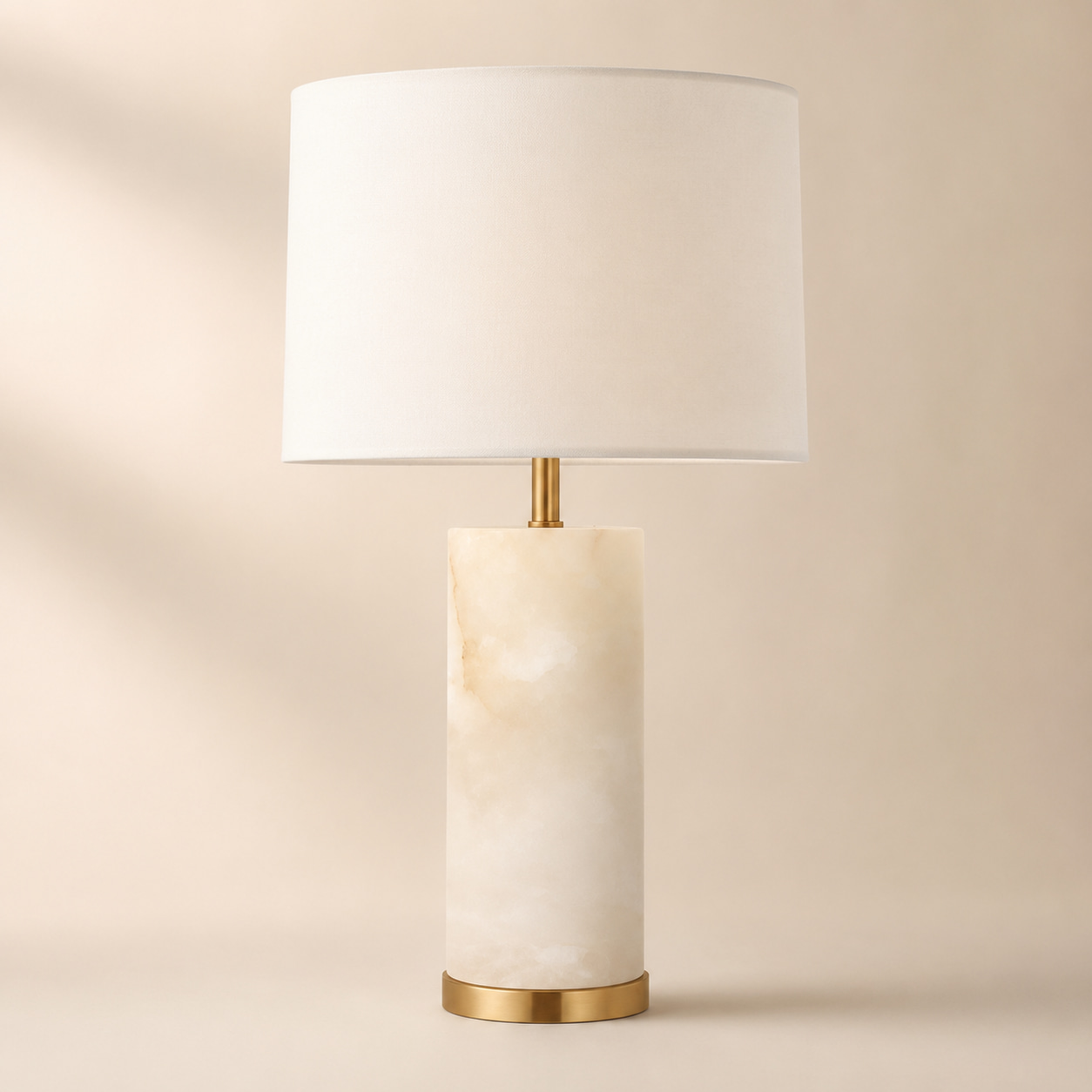 Alabaster Column Table Lamp