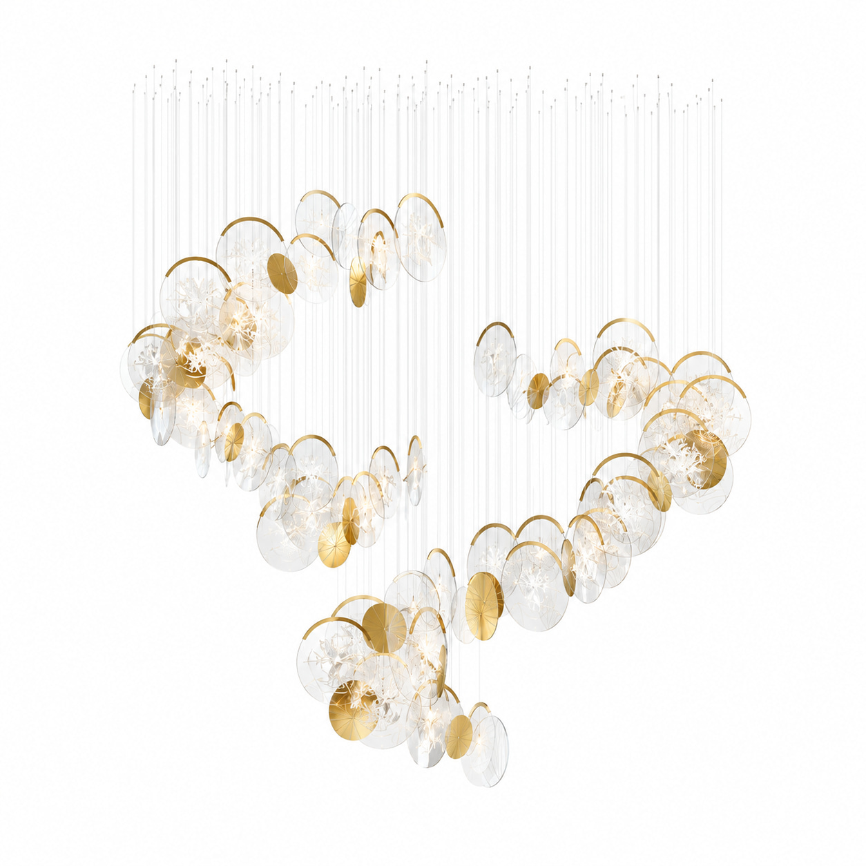 Golden Cloud Ring Chandelier