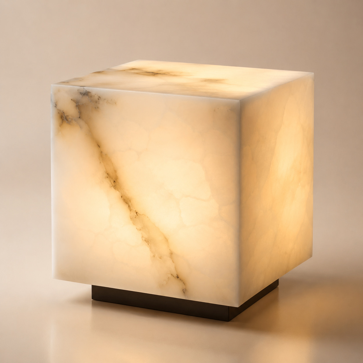 Veined Glow Cube Table Lamp