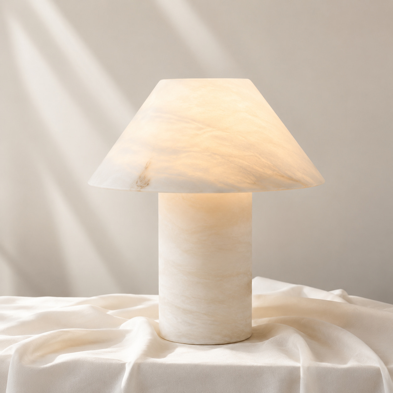 Alabaster Mushroom Table Lamp