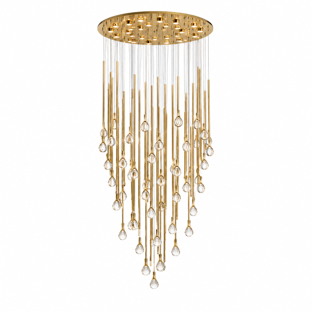 Golden Rain Cascade Chandelier