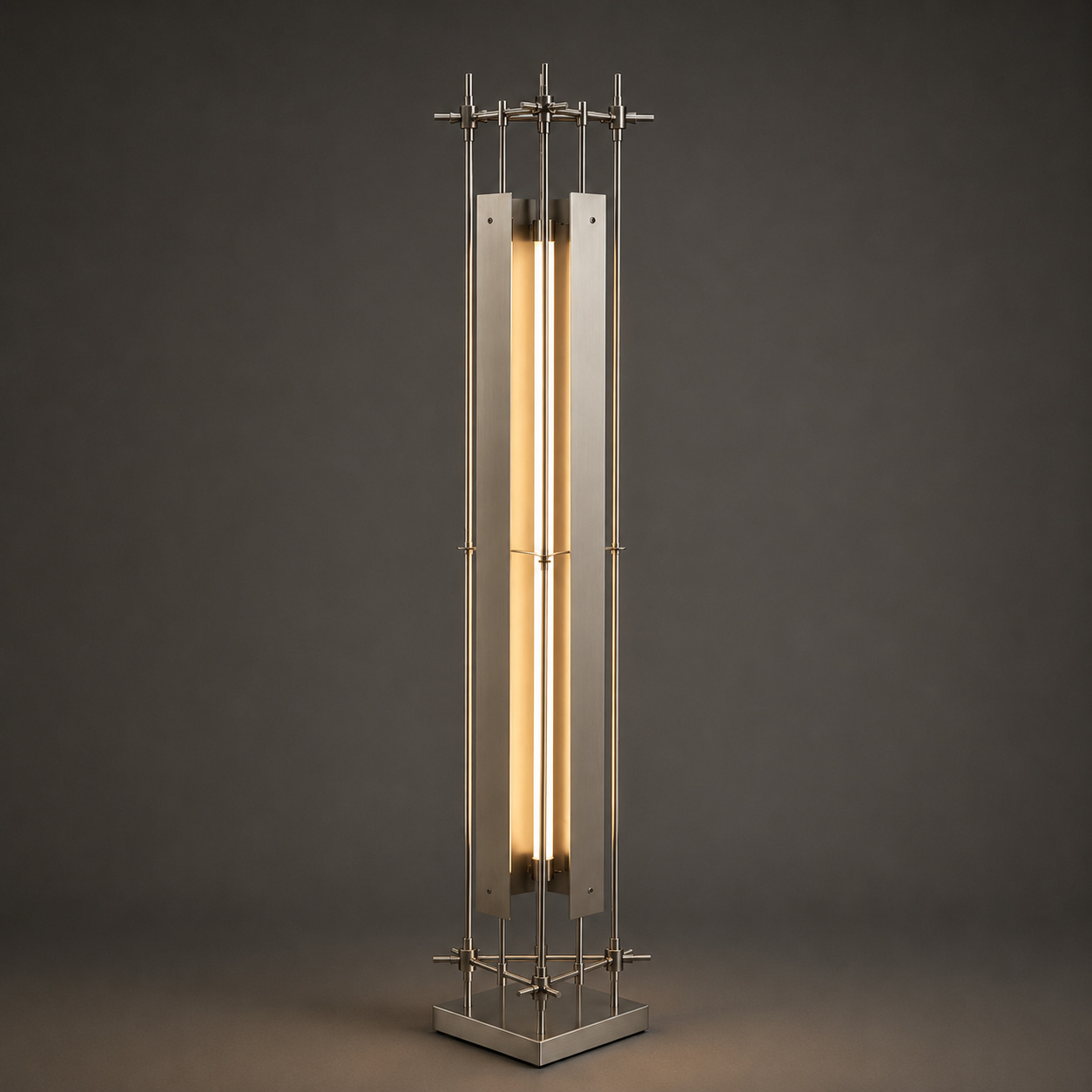 Metal Frame Linear Floor Lamp