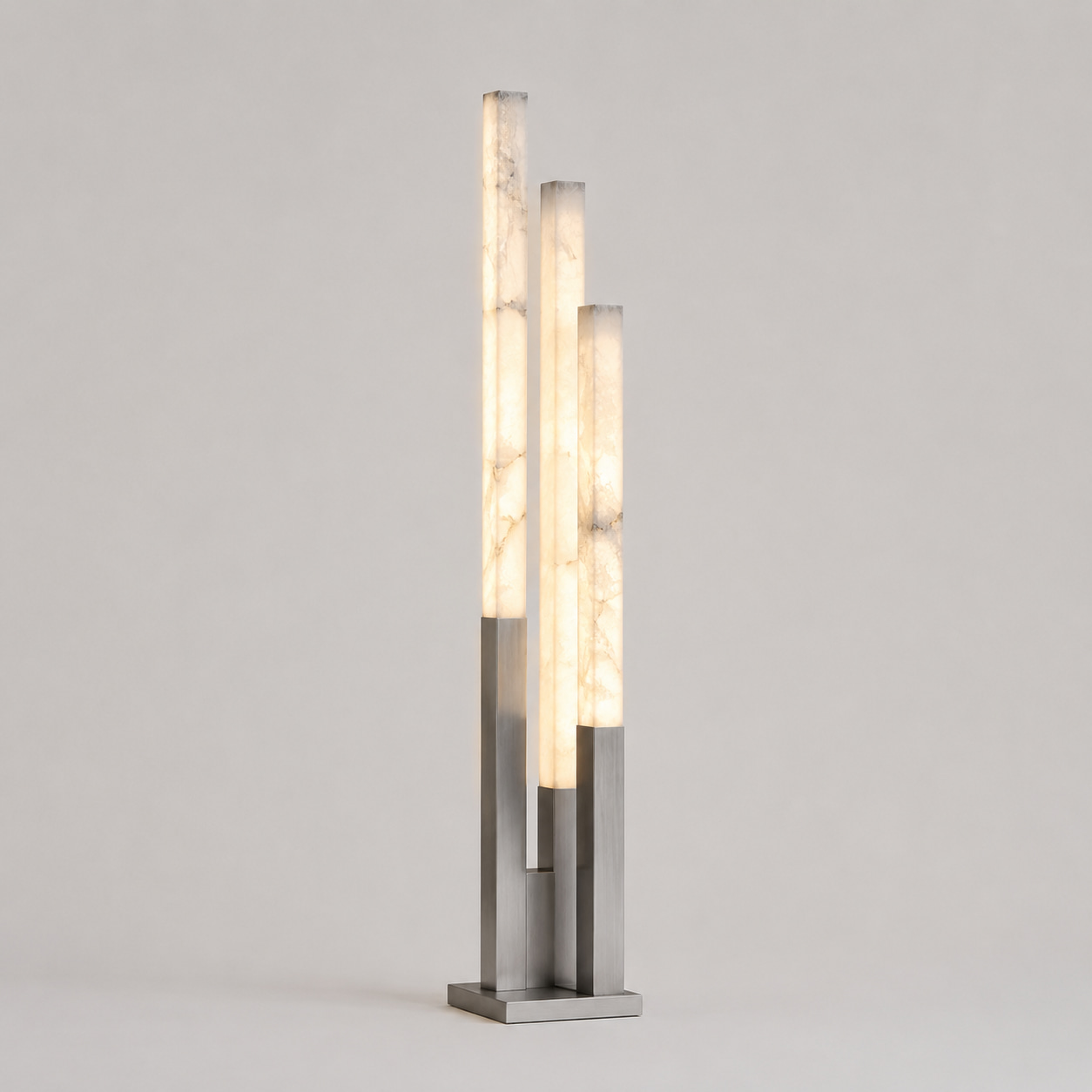 Triple Alabaster Column Floor Lamp