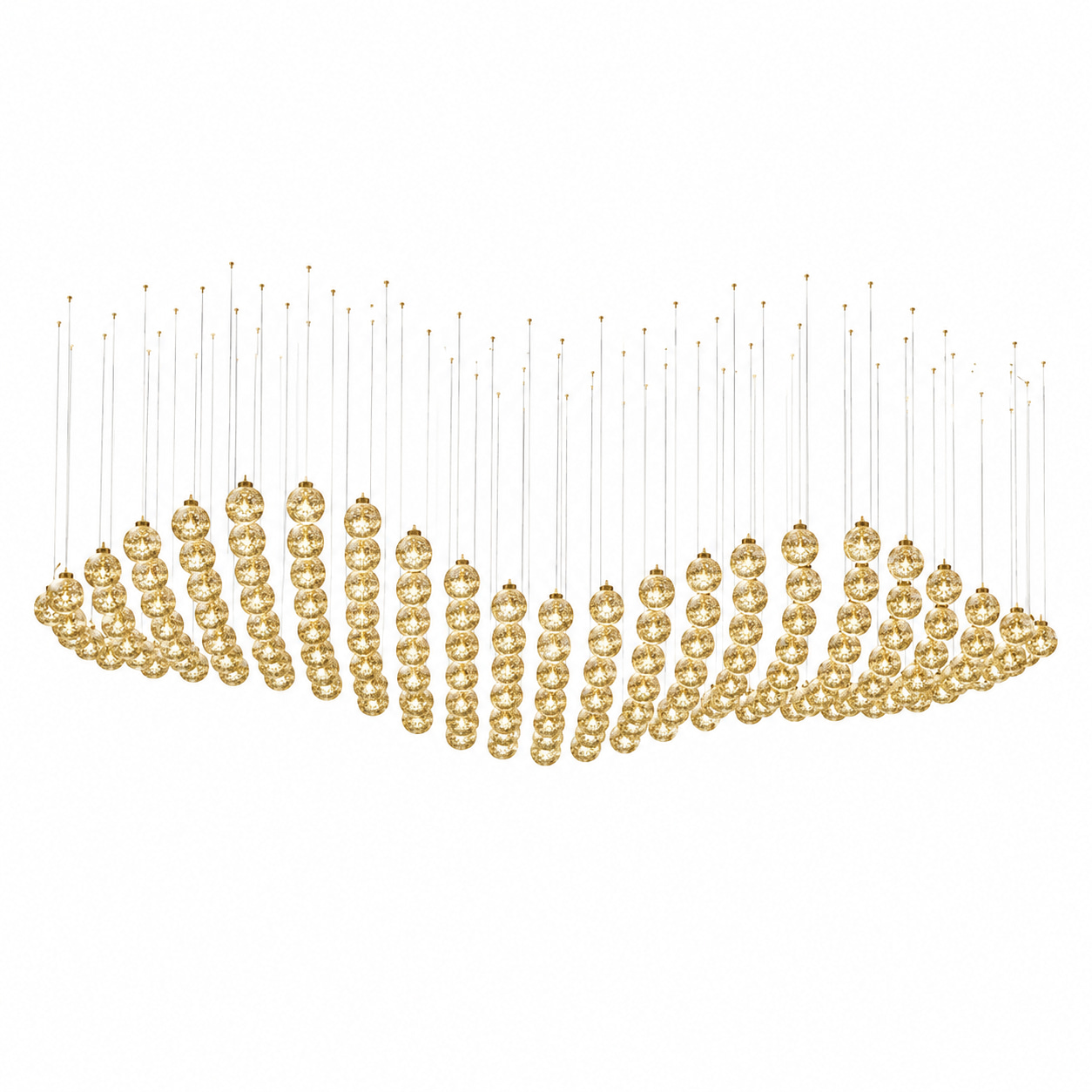 Crystal Globe Matrix Chandelier