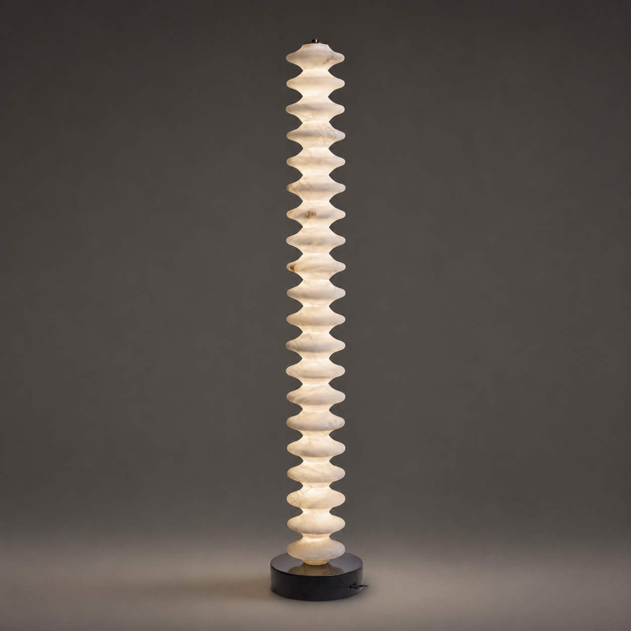 Alabaster Ripple Column Floor Lamp