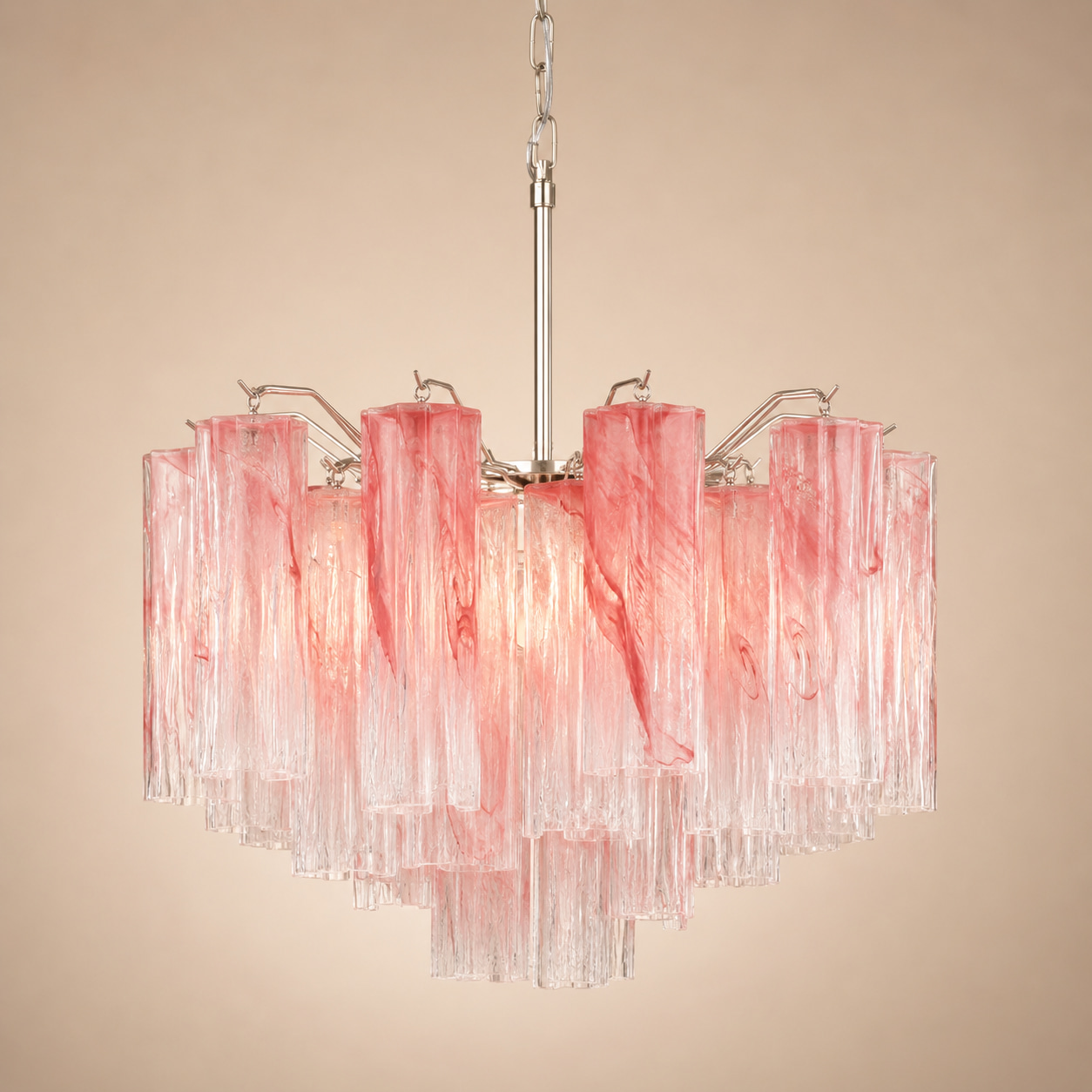 Blush Cascade Chandelier