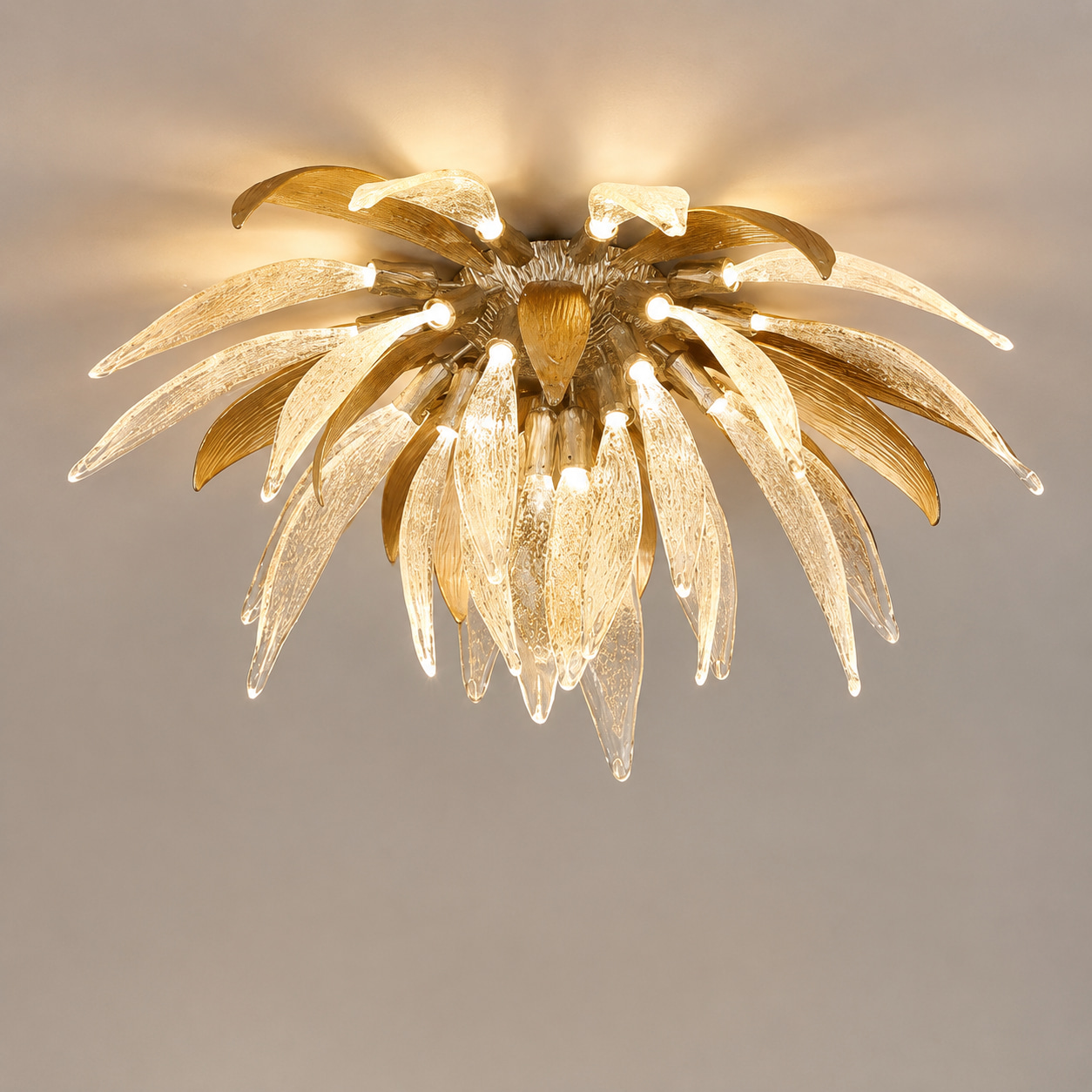 Golden Bloom Ceiling Light