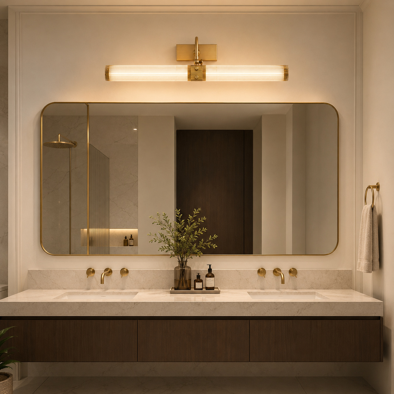 Gilded Prism Wall Light
