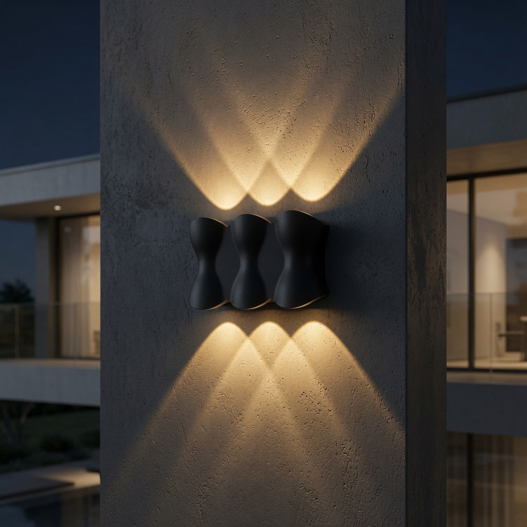 Wavy Up & Down Wall Lamp
