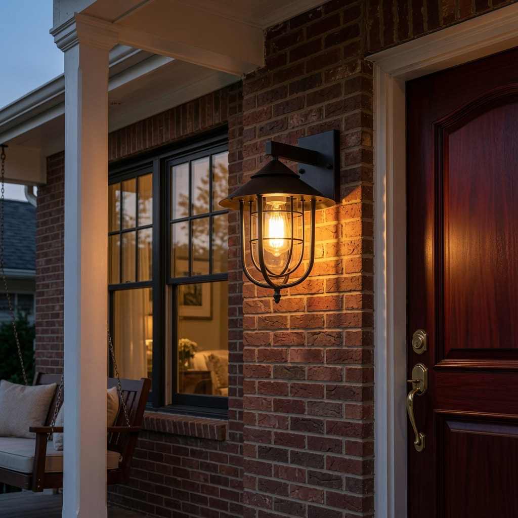 Vintage Cage Porch Wall Lamp