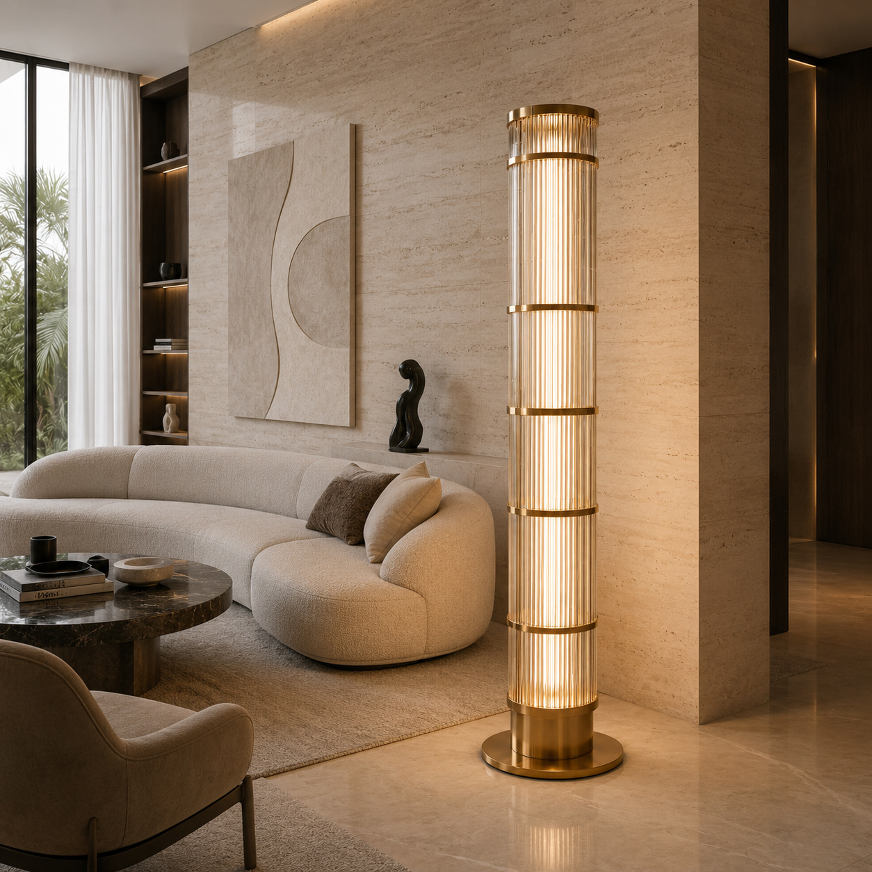 Gilded Beacon Floor Lamp