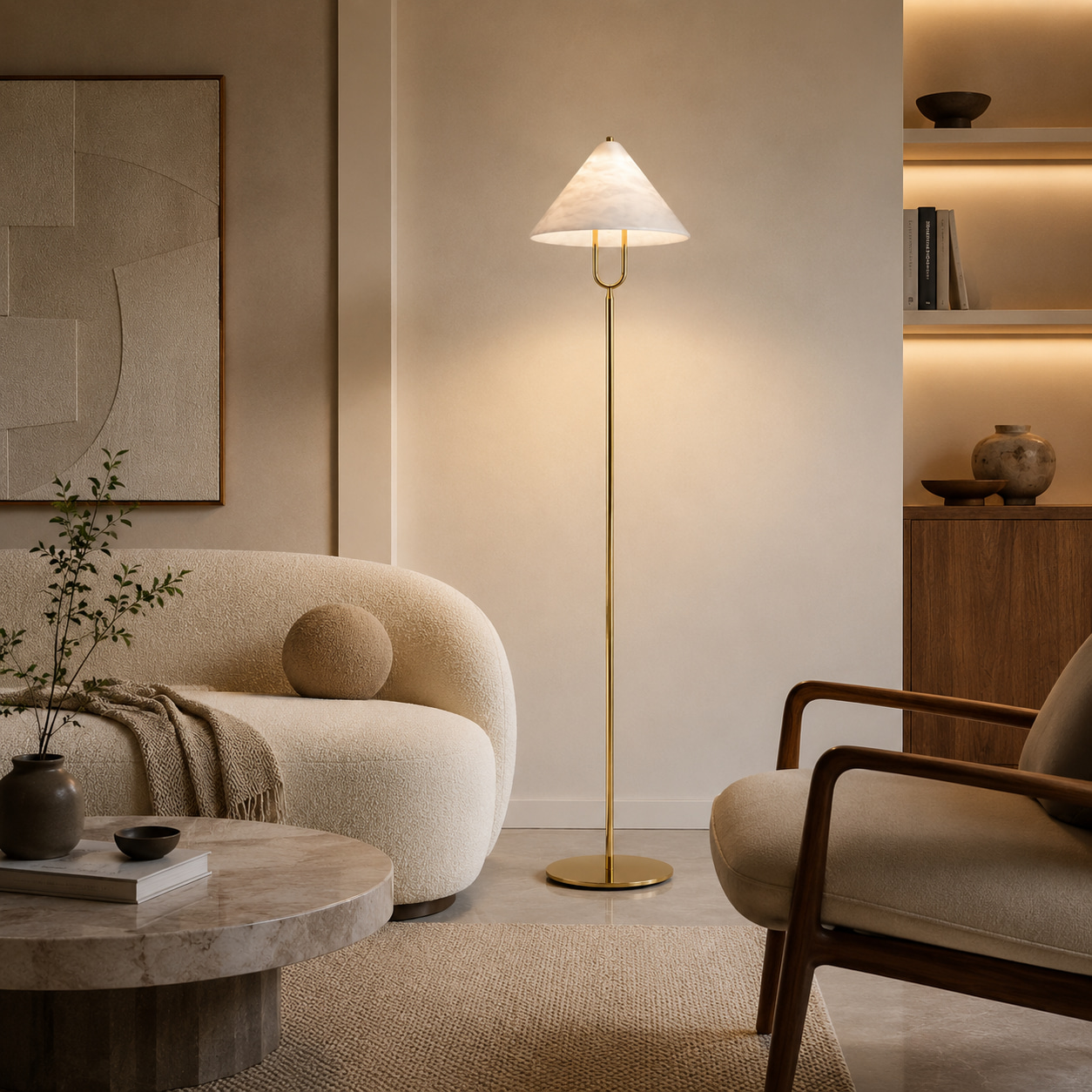 Gilded Veil Floor Lamp