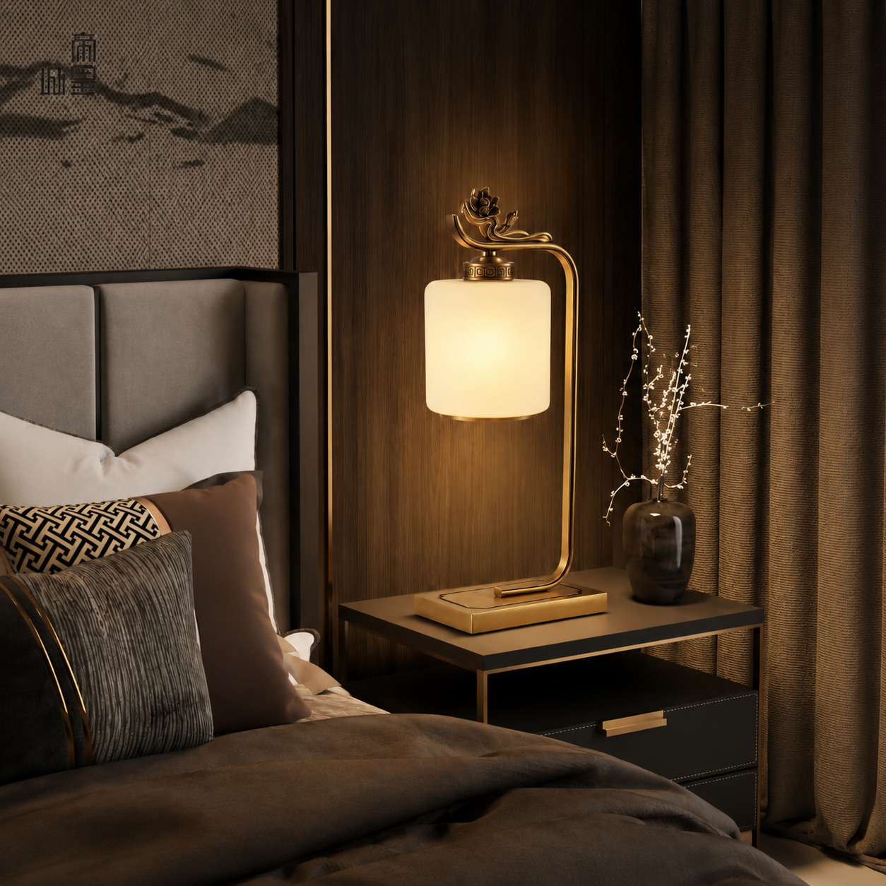 Oriental Jade Wall Light
