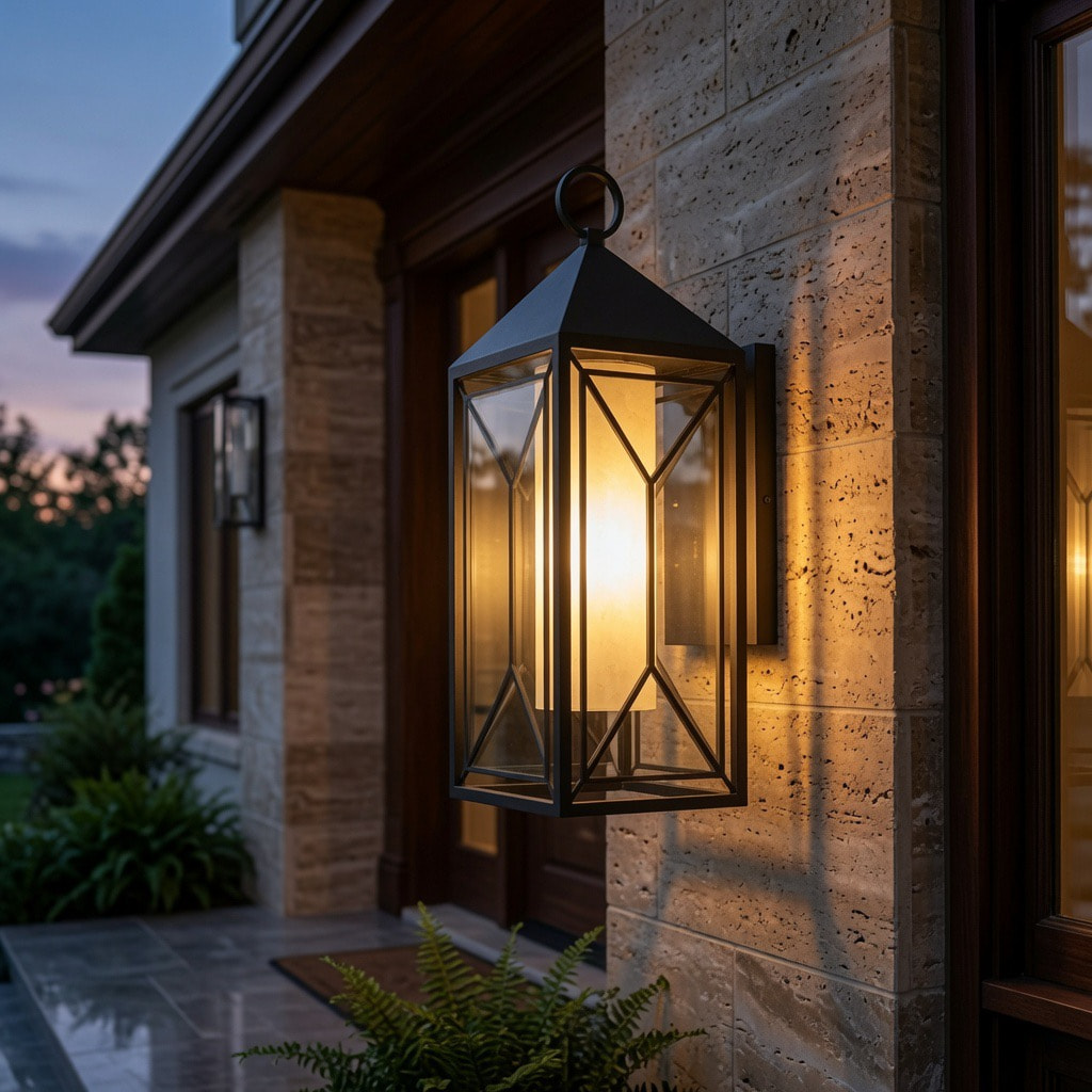 Open Frame Lantern Outdoor Wall Lamp