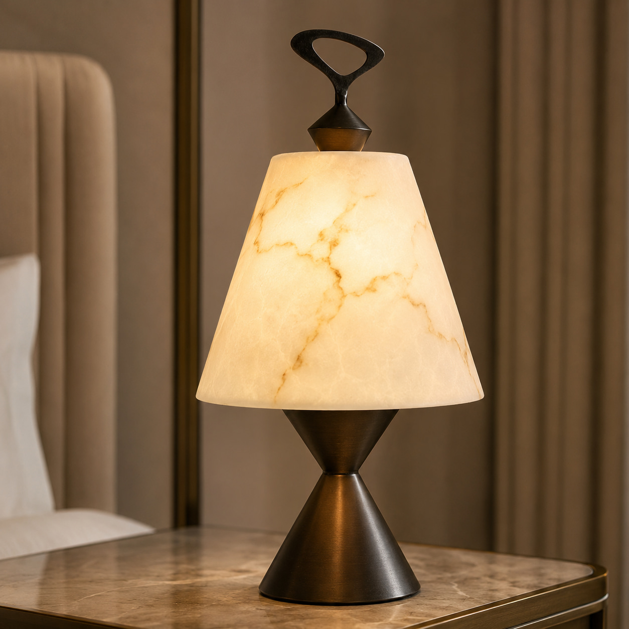 Aurelia Alabaster Table Lamp