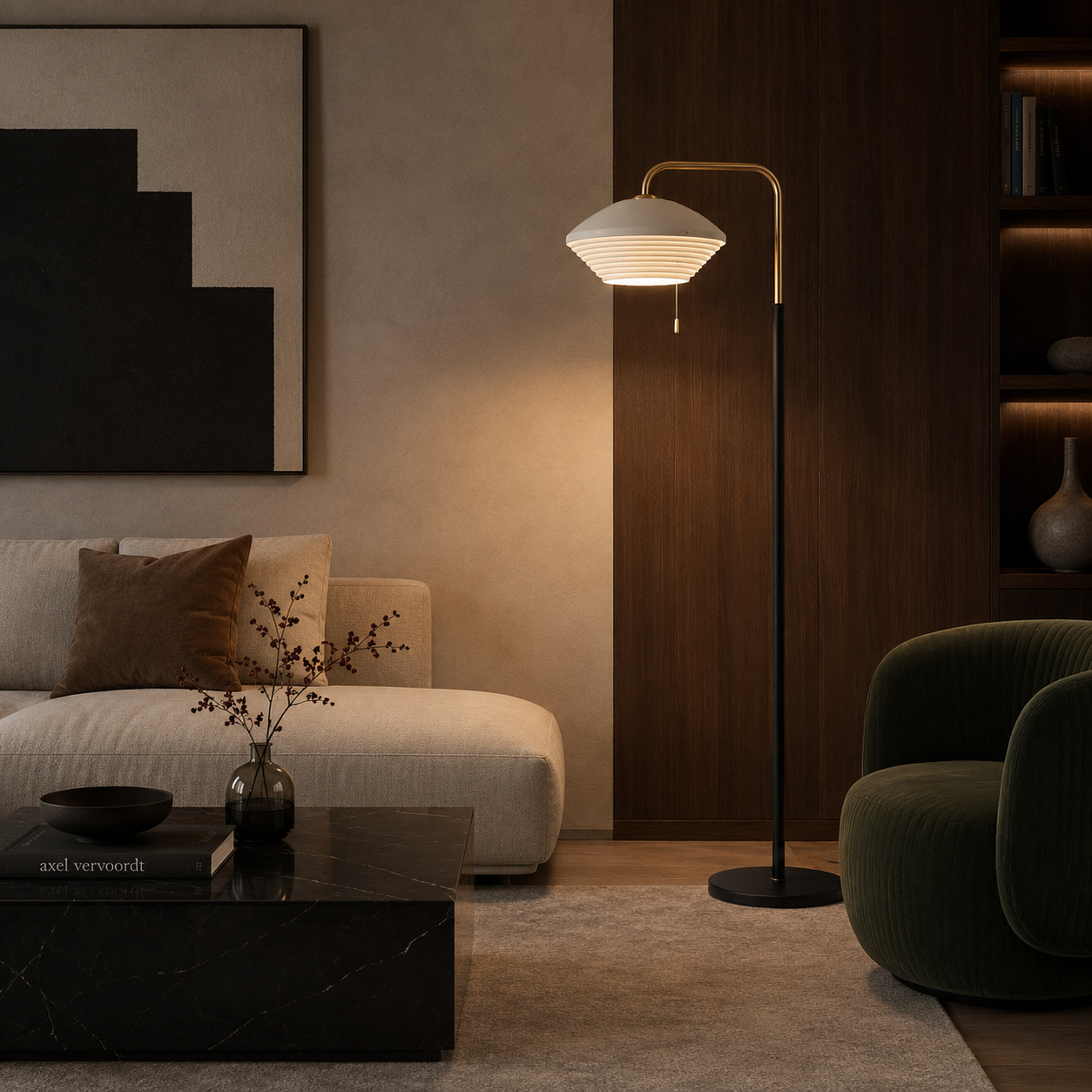Layered Arc Floor Lamp