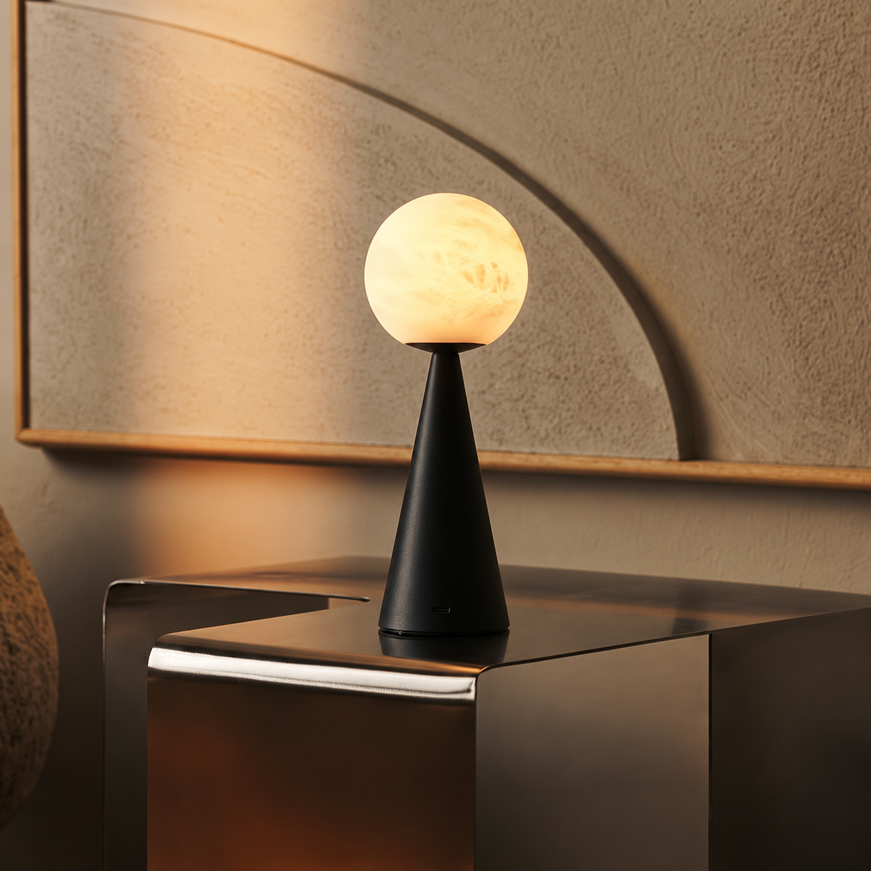 Lunar Amber Lamp