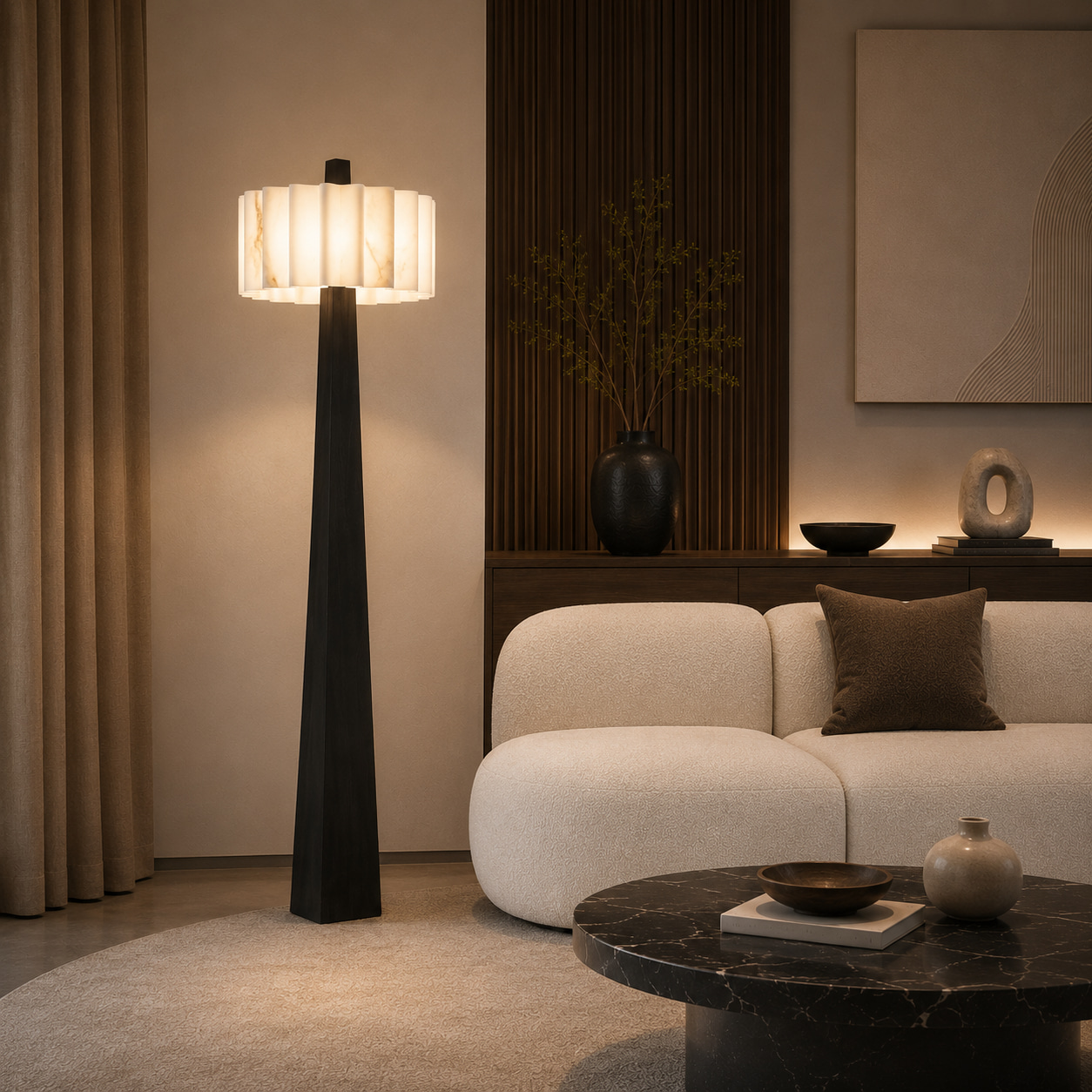 Layered Veil Floor Lamp