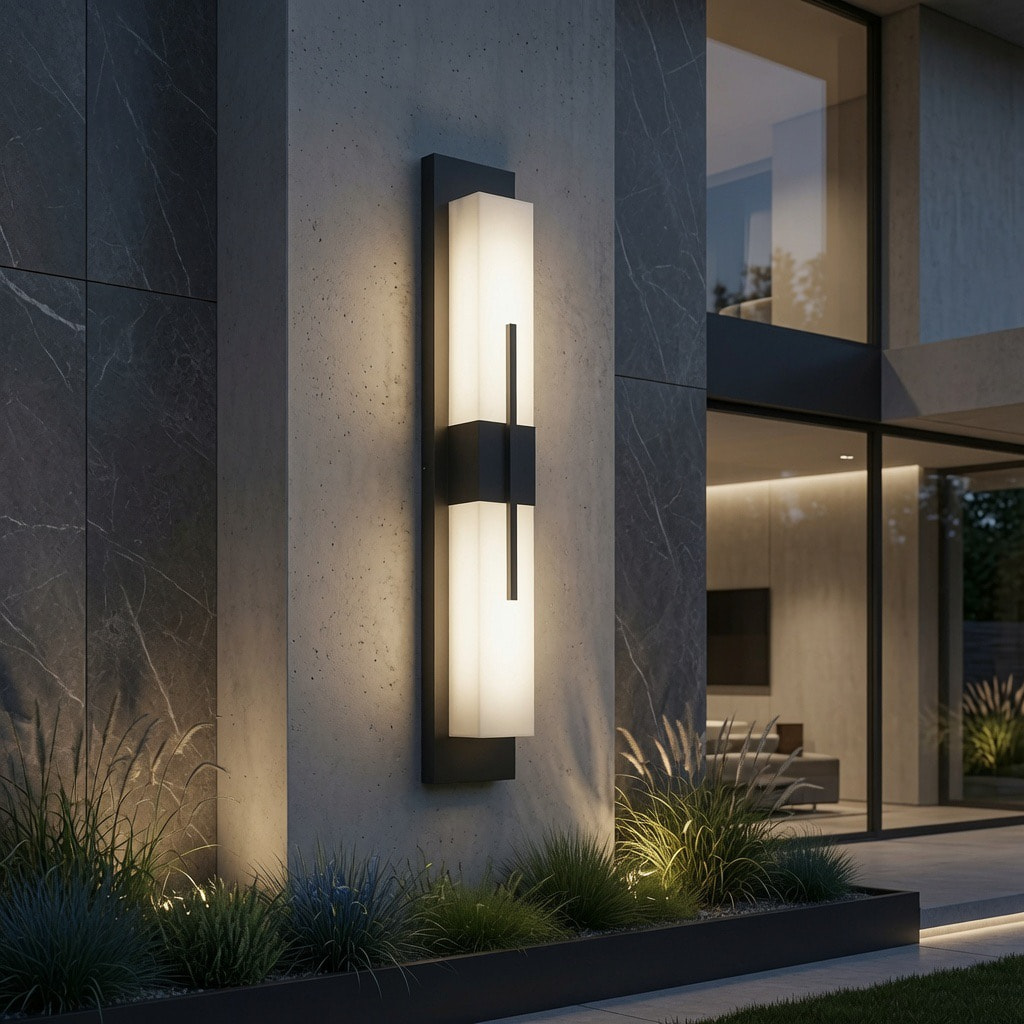 Geometric Split Long Frosted Wall Lamp
