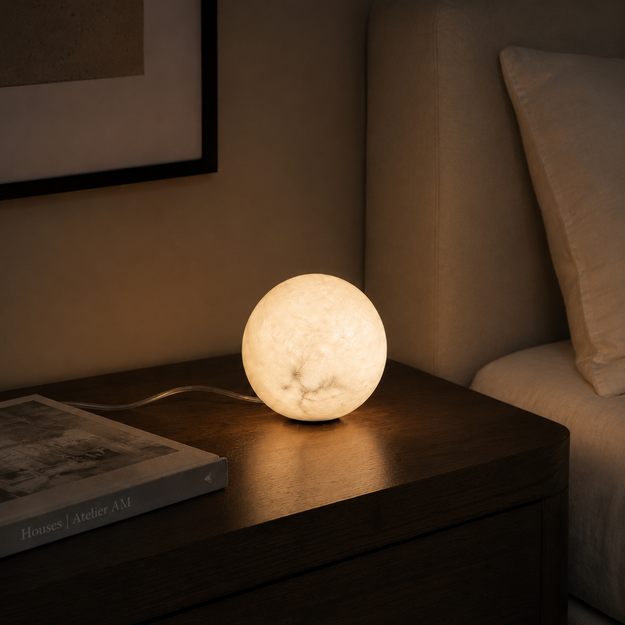 Celestial Alabaster Orb Lamp