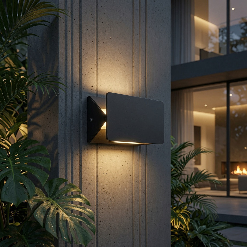Ultra-thin Rectangular Up Down Outdoor Wall Lamp