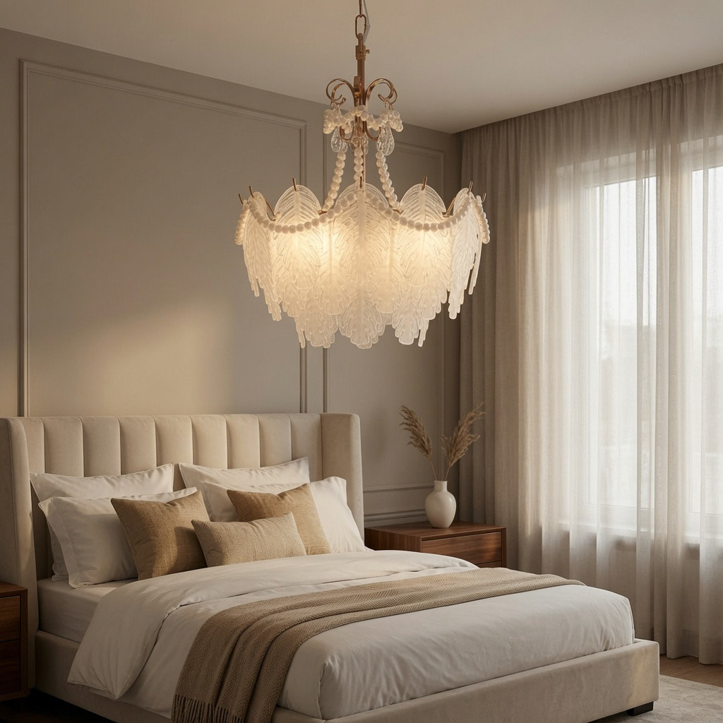 Feather Pearl Chandelier