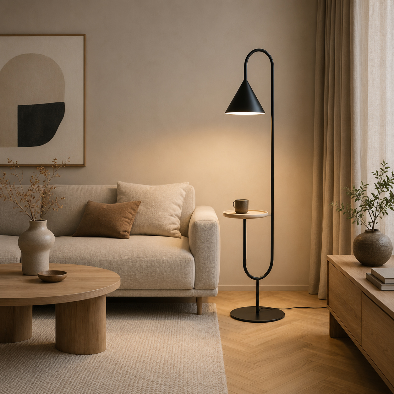 Loop Side-Table Floor Lamp