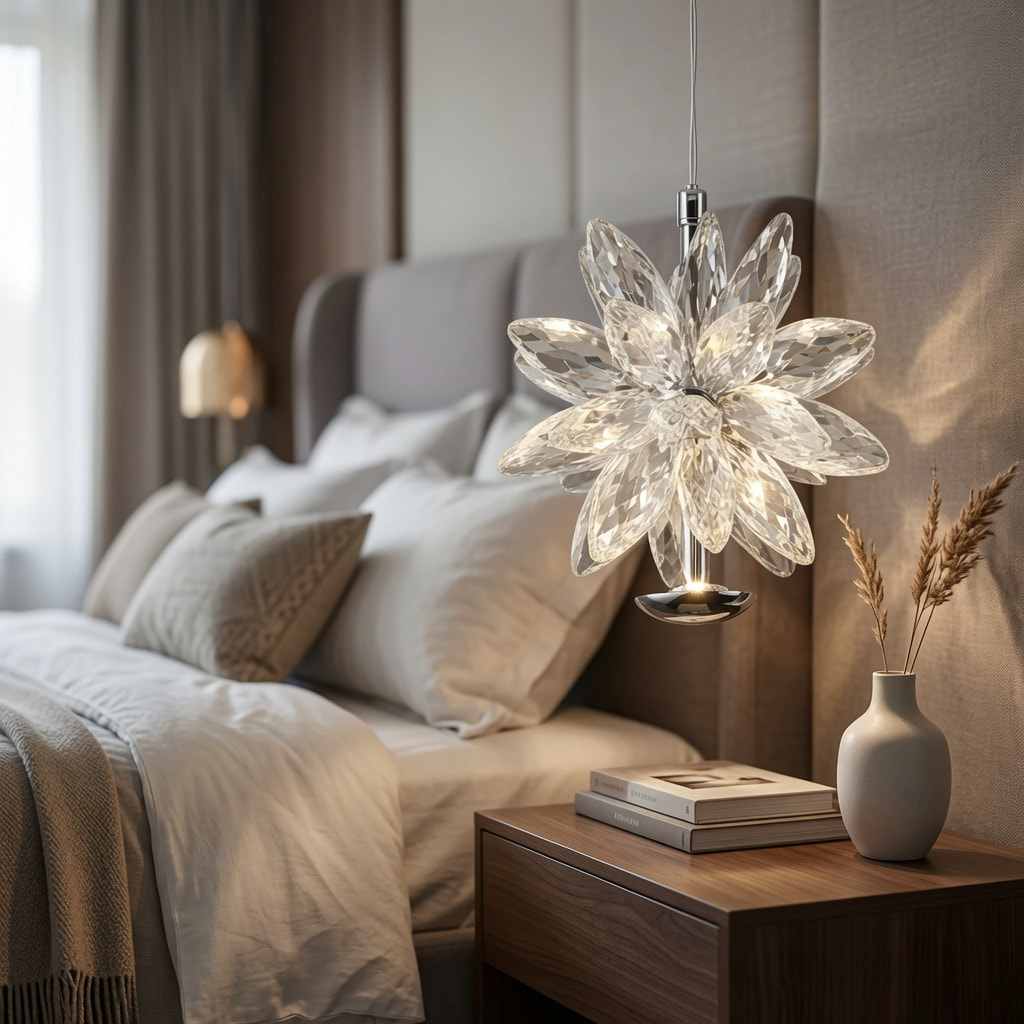 Flower Crystal Pendant Light