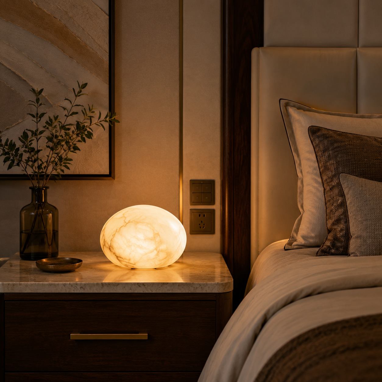 Jade Lune Stone Lamp