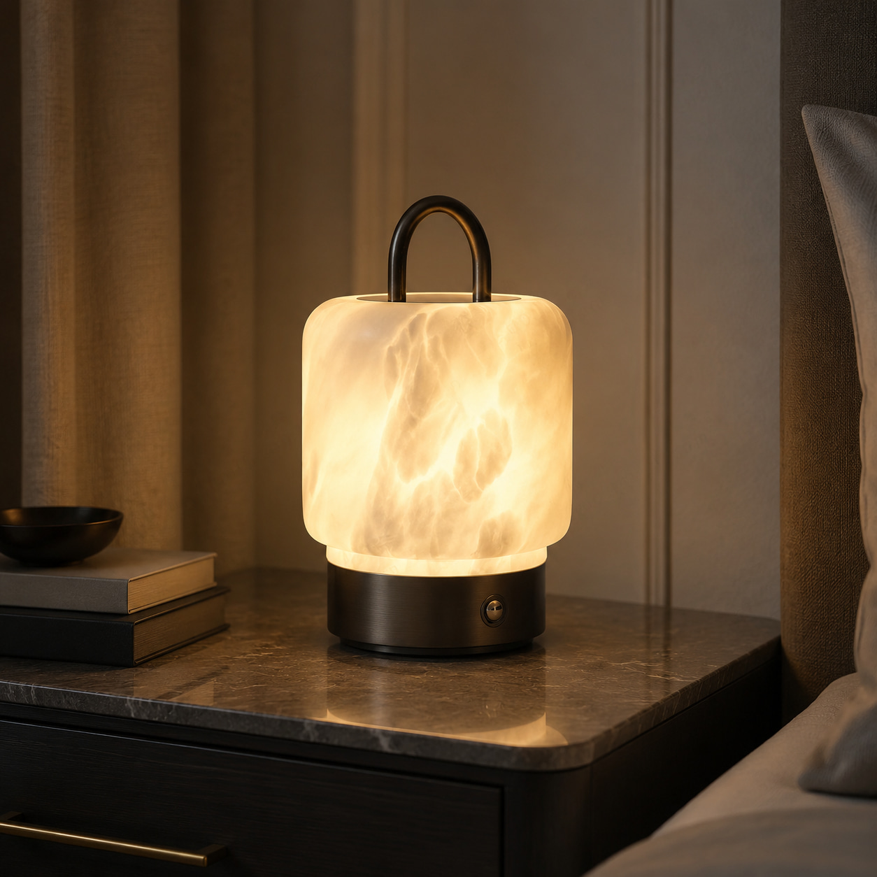 Celestial Amber Stone Lamp