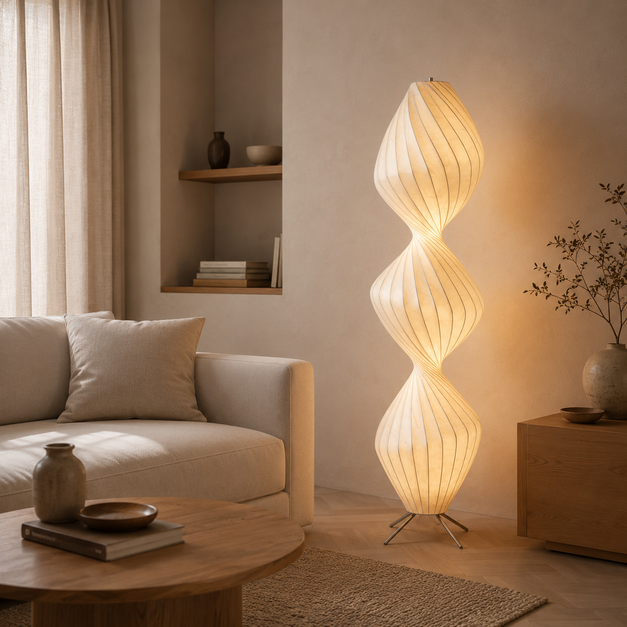 Triple Twist Floor Lamp