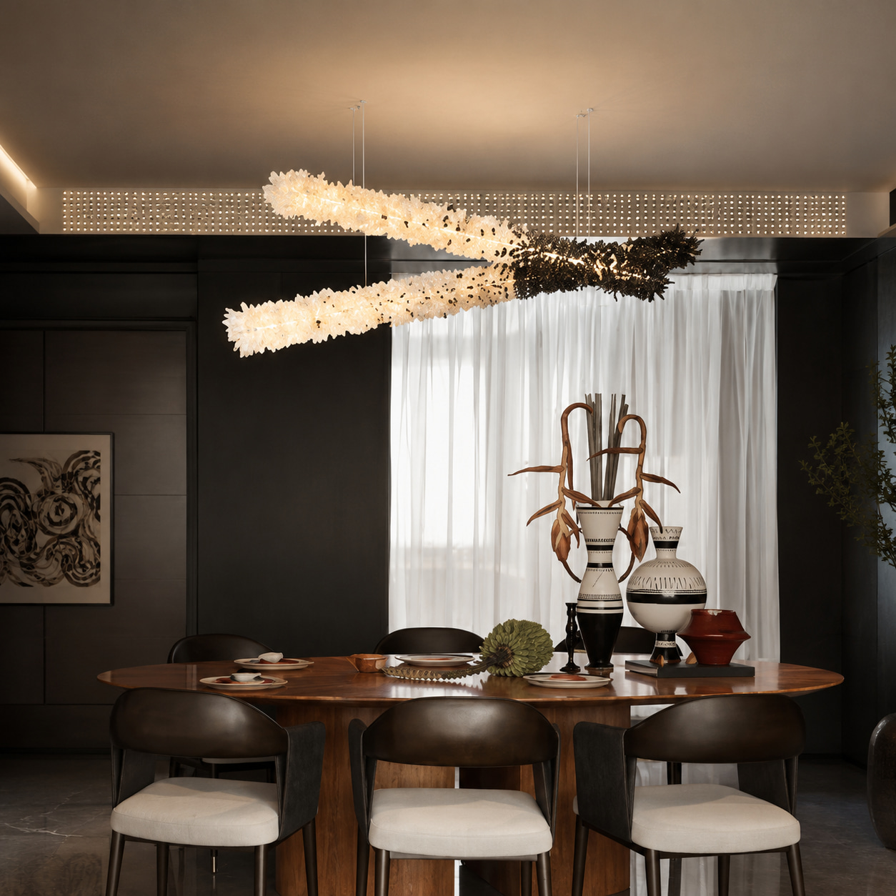 Long Leaf Pendant Light