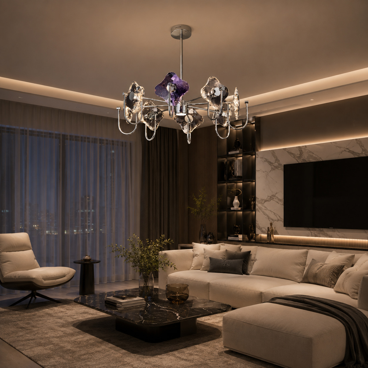 Clover Glass Chandelier