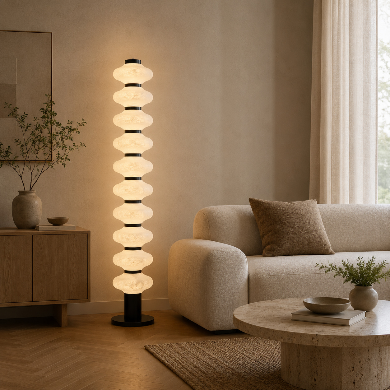 Nine-Tier Cloud Floor Lamp
