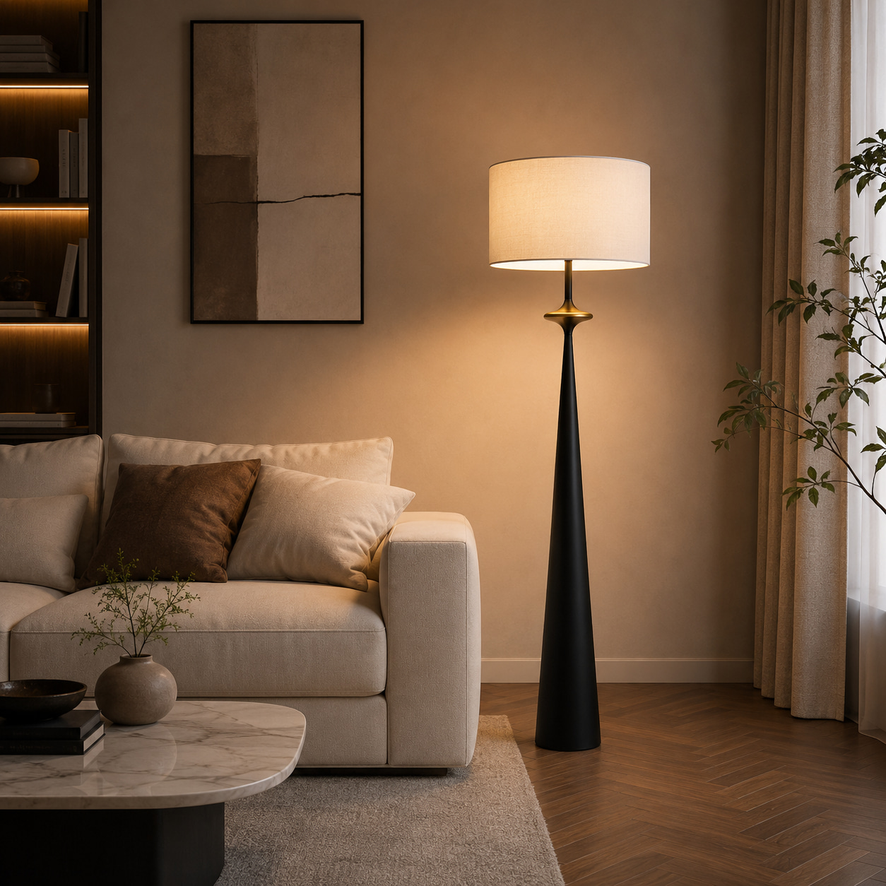Arc Shelf Floor Lamp