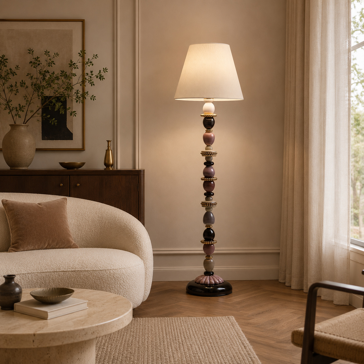 Jeweled Bead Floor Lamp