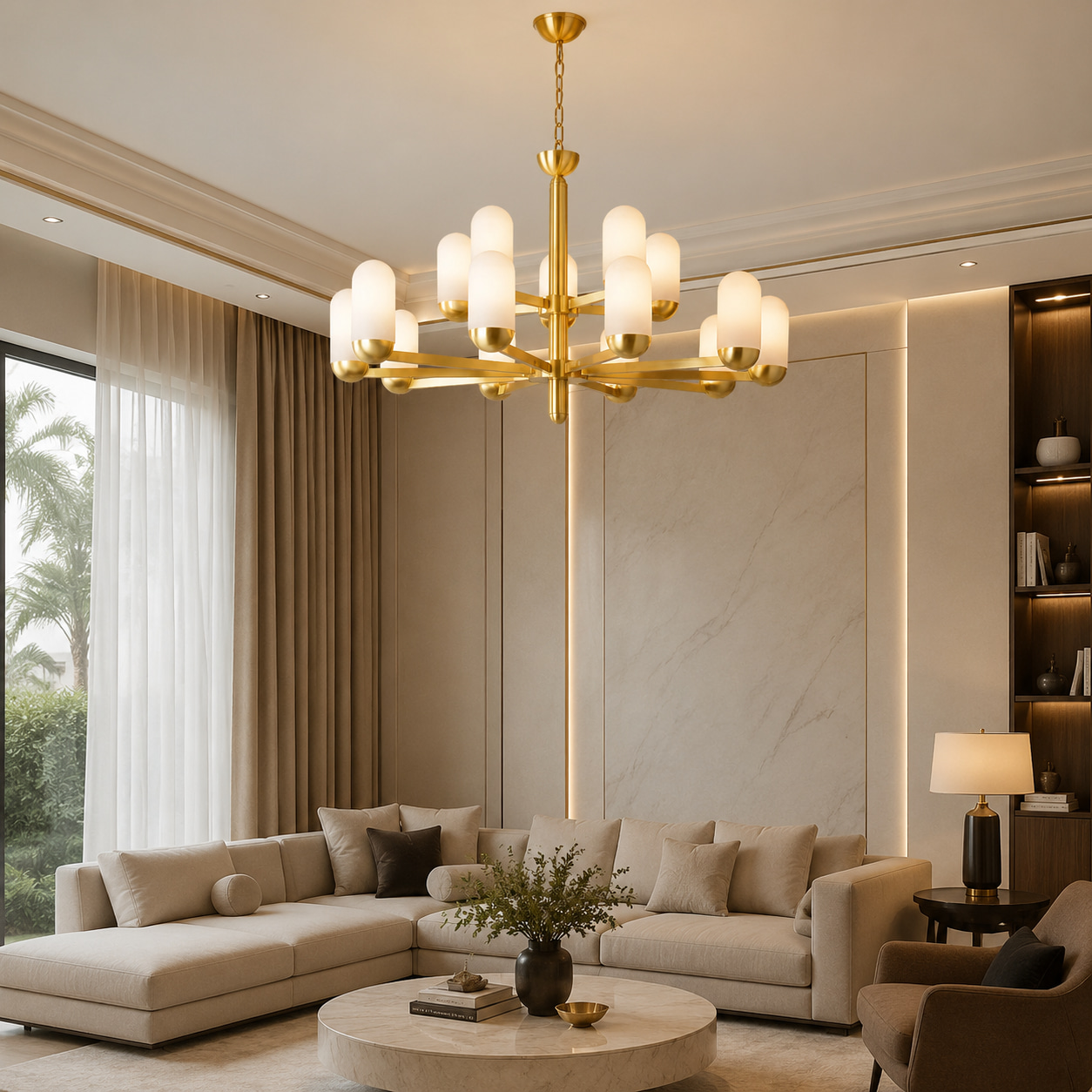 Golden Dawn Alabaster Chandelier